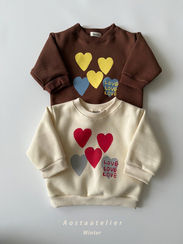 Aosta - Korean Baby Fashion - #babyoninstagram - Heart Sweatshirt