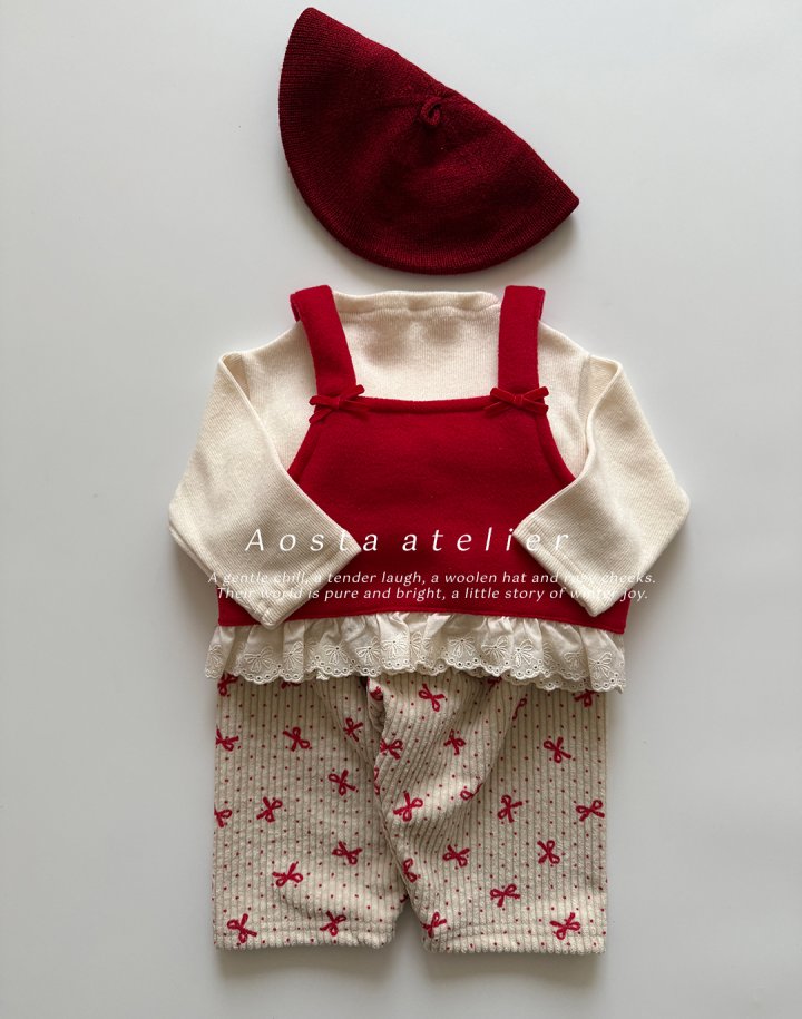 Aosta - Korean Baby Fashion - #babyoninstagram - Winter Ribbon Vest - 3