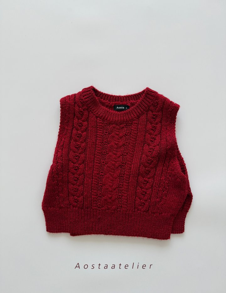 Aosta - Korean Baby Fashion - #babyoninstagram - Knit Vest - 2