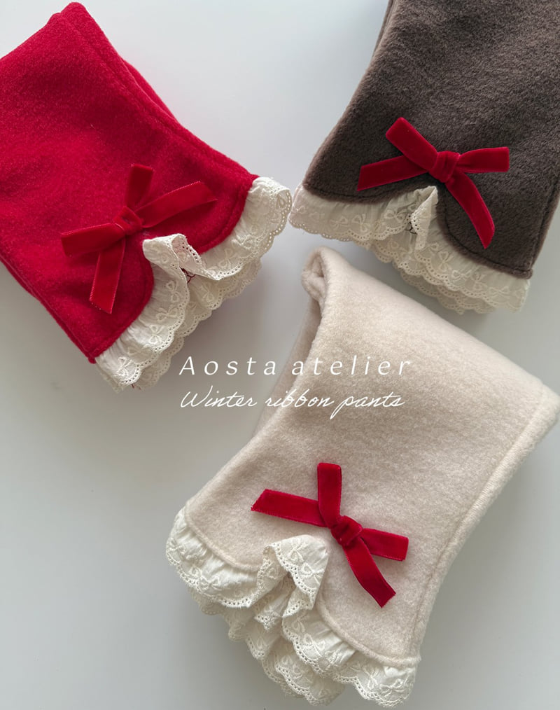 Aosta - Korean Baby Fashion - #babyootd - Winter Ribbon Pants - 3