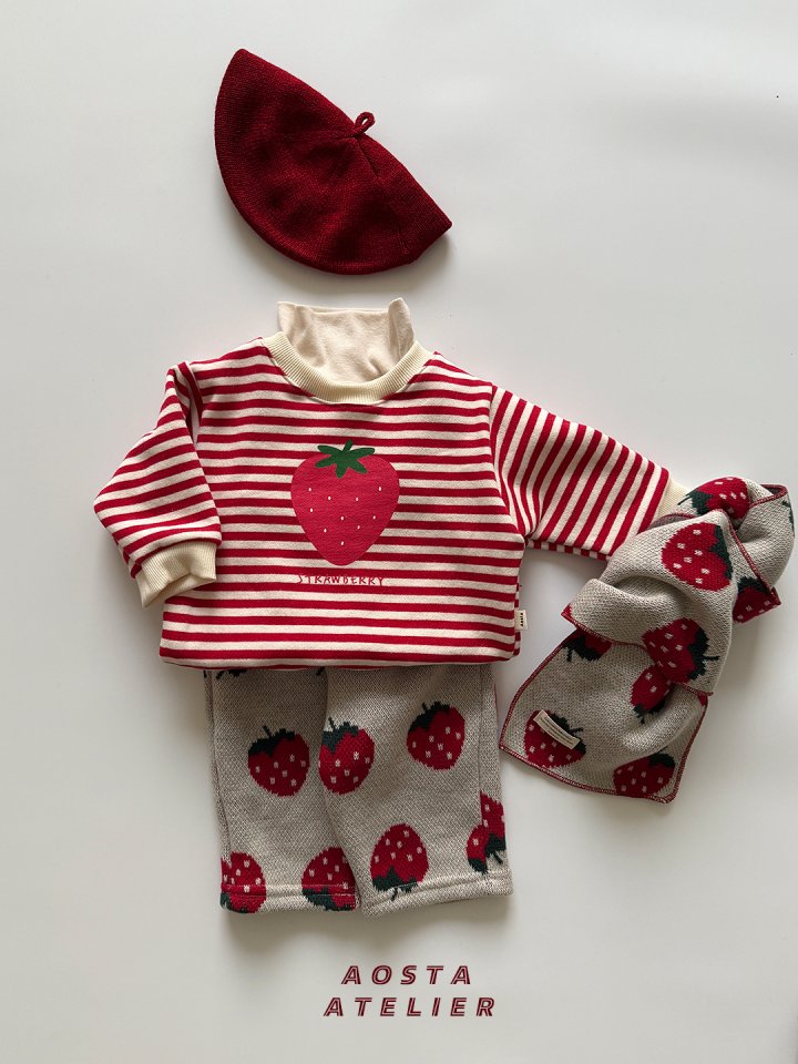 Aosta - Korean Baby Fashion - #babyootd - Strawberry Sweatshirt - 10