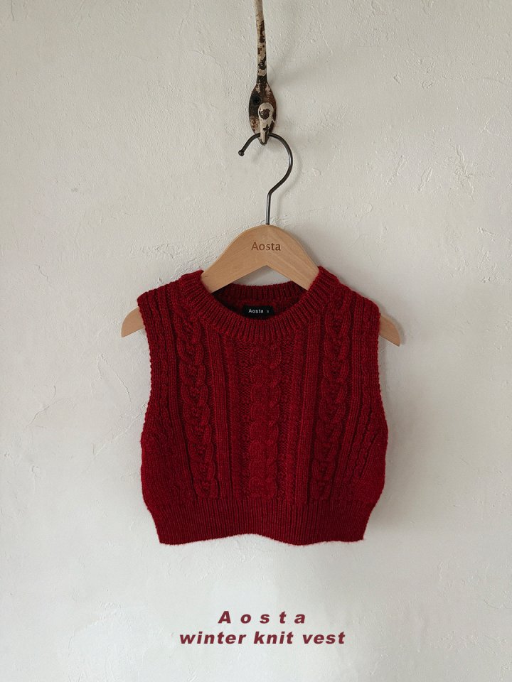 Aosta - Korean Baby Fashion - #babyootd - Knit Vest - 3