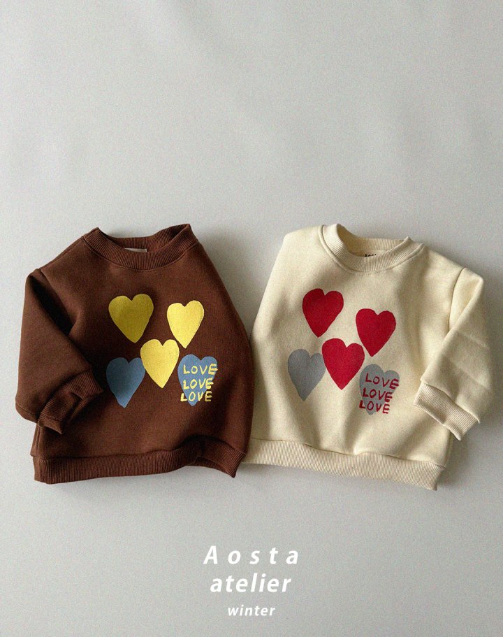 Aosta - Korean Baby Fashion - #babyoutfit - Heart Sweatshirt - 3