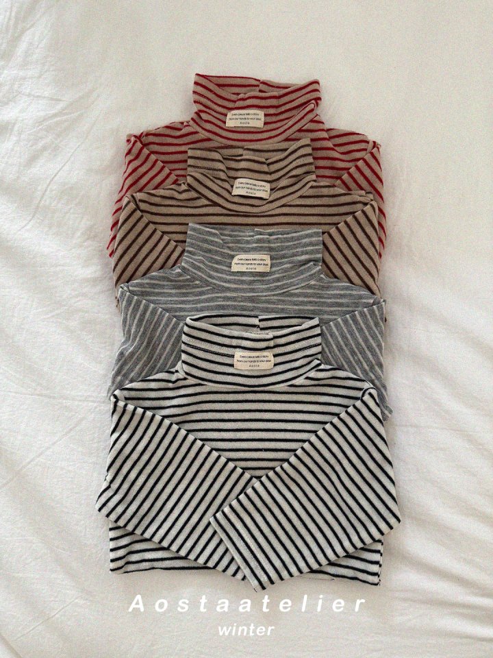 Aosta - Korean Baby Fashion - #babyoutfit - Wool Turtleneck Tee