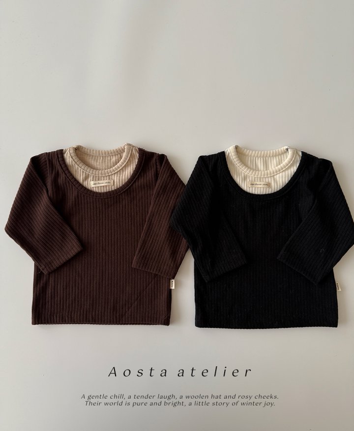 Aosta - Korean Baby Fashion - #babyoutfit - Layered Tee
