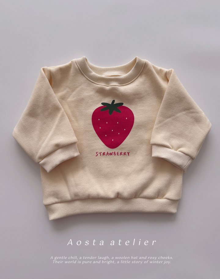 Aosta - Korean Baby Fashion - #babyoutfit - Strawberry Sweatshirt - 11