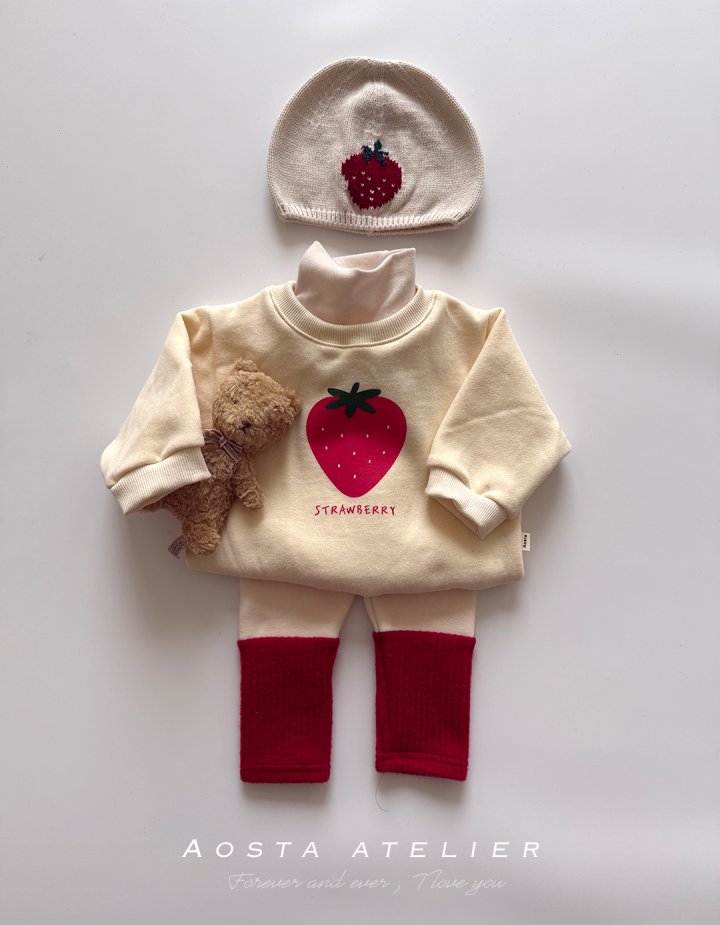 Aosta - Korean Baby Fashion - #babyoutfit - Strawberry Sweatshirt - 12