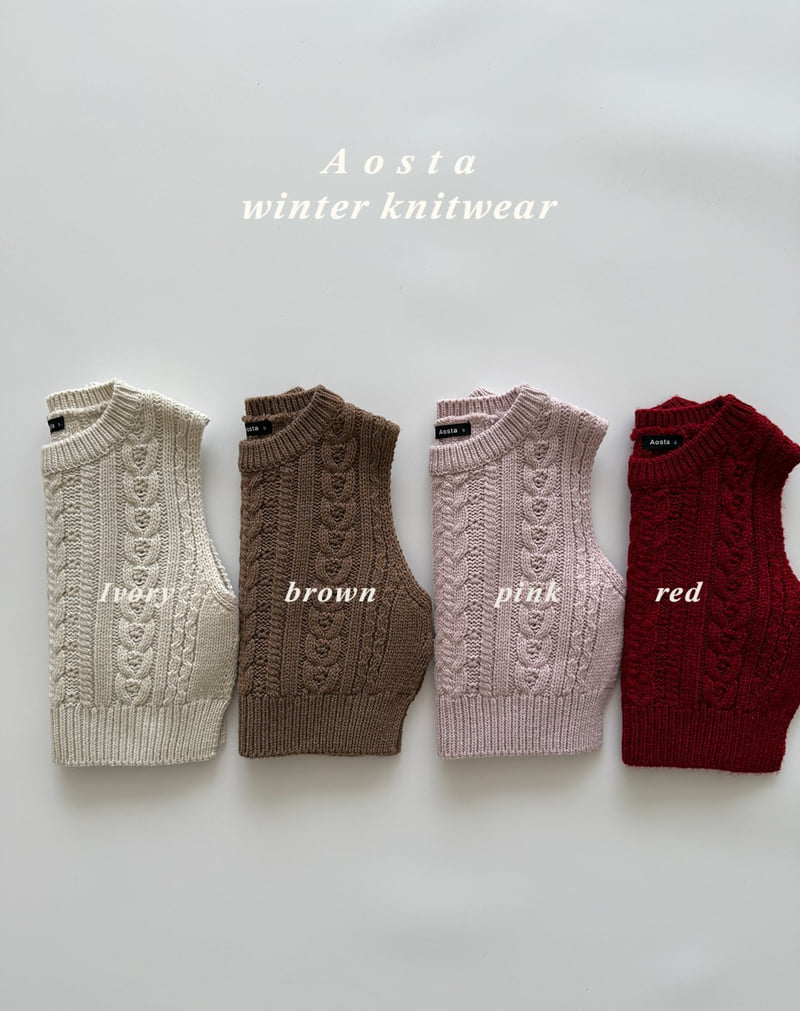 Aosta - Korean Baby Fashion - #babyoutfit - Knit Vest - 5