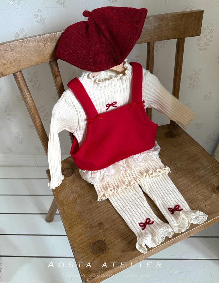 Aosta - Korean Baby Fashion - #babywear - Winter Ribbon Vest - 7
