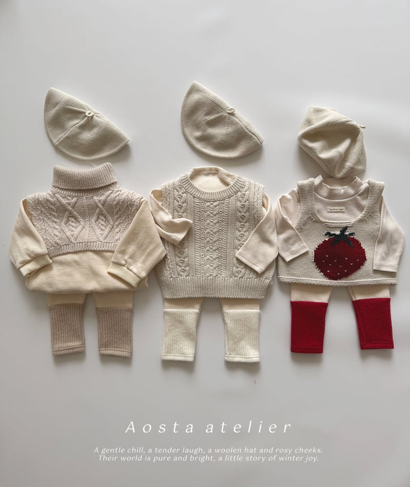 Aosta - Korean Baby Fashion - #babywear - Knit Vest - 6