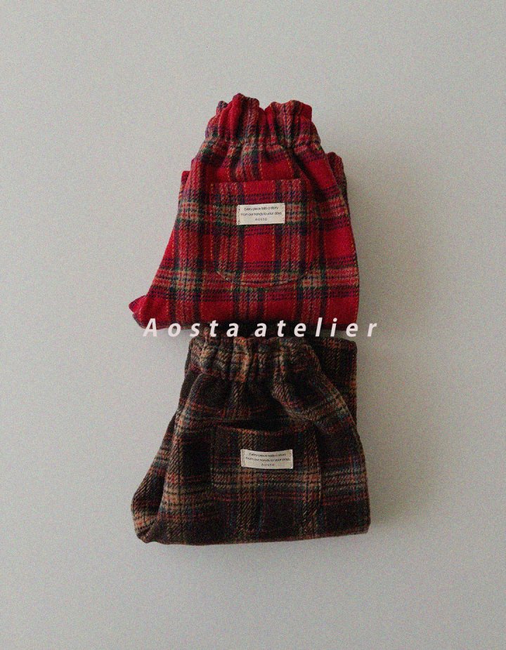 Aosta - Korean Baby Fashion - #babywear - Check Pants - 4