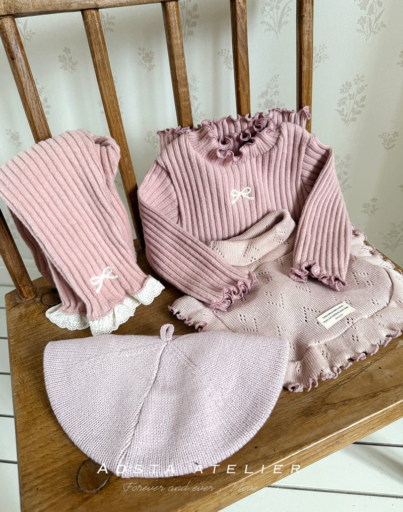 Aosta - Korean Baby Fashion - #onlinebabyboutique - L'été Frill Turtleneck - 10