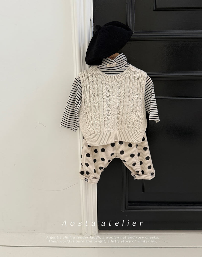 Aosta - Korean Baby Fashion - #onlinebabyboutique - Knit Vest - 7