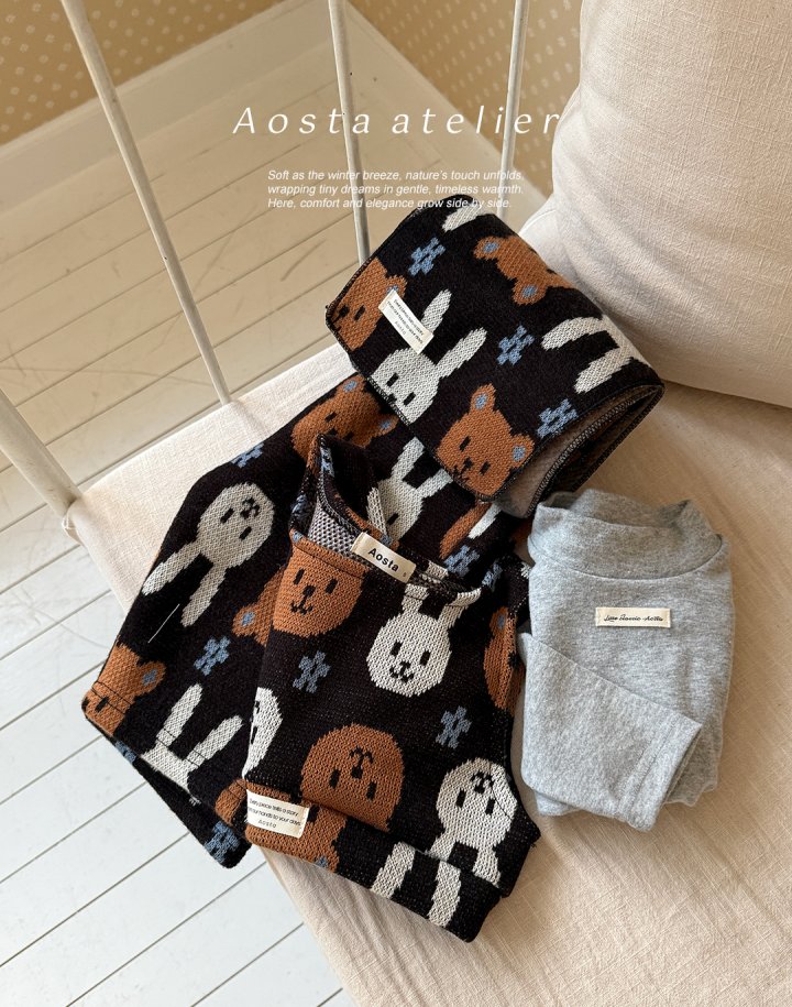 Aosta - Korean Baby Fashion - #onlinebabyboutique - Nene Vest - 3