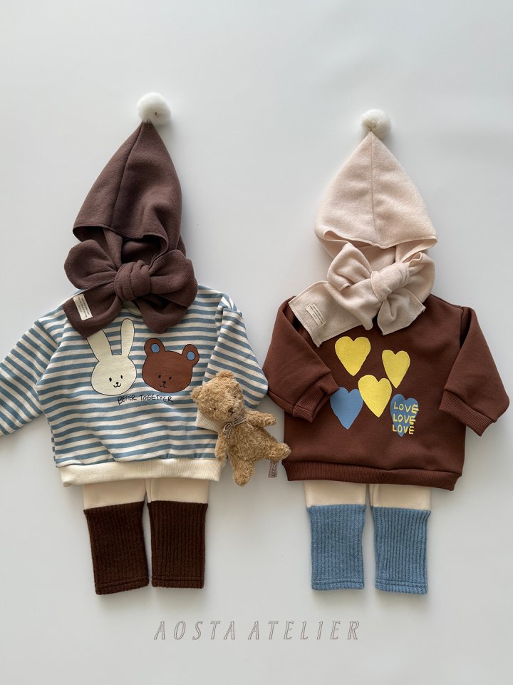 Aosta - Korean Baby Fashion - #onlinebabyboutique - Bear Toto Sweatshirt - 12