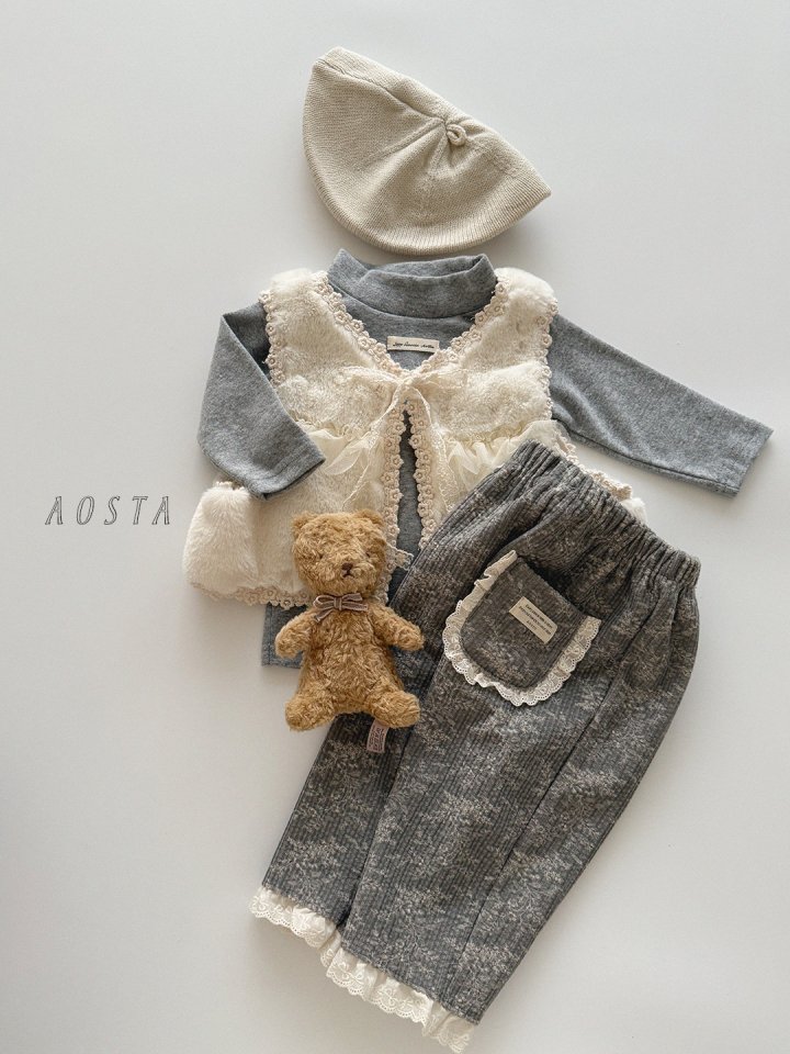 Aosta - Korean Baby Fashion - #onlinebabyshop - Soft Open Vest - 11