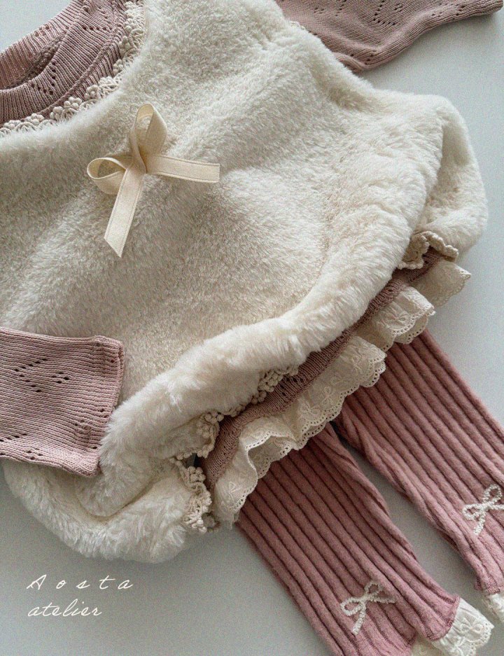 Aosta - Korean Baby Fashion - #onlinebabyshop - Soft Ribbon Vest - 9