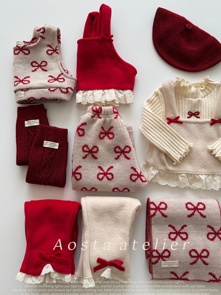 Aosta - Korean Baby Fashion - #onlinebabyshop - Winter Ribbon Vest - 9