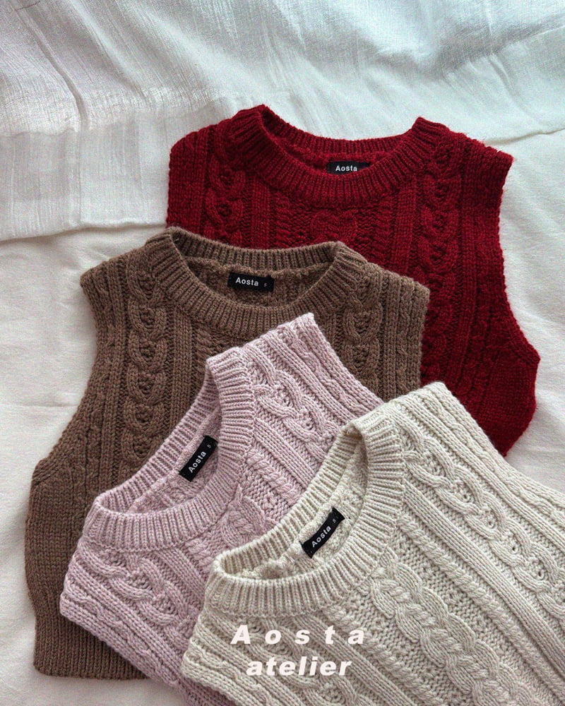 Aosta - Korean Baby Fashion - #onlinebabyshop - Knit Vest - 8