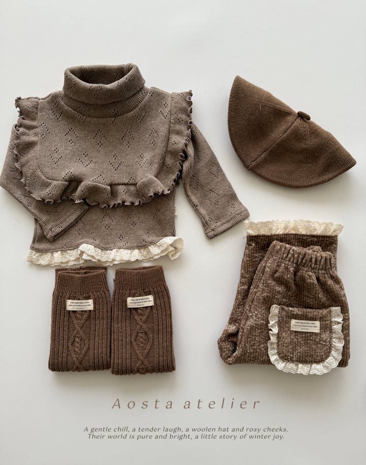 Aosta - Korean Baby Fashion - #smilingbaby - L'été Frill Turtleneck - 12