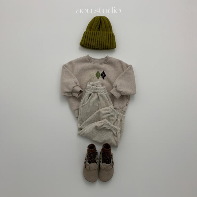 Aou Studio - Korean Baby Fashion - #babylifestyle - Argyle Sweatshirt - 12