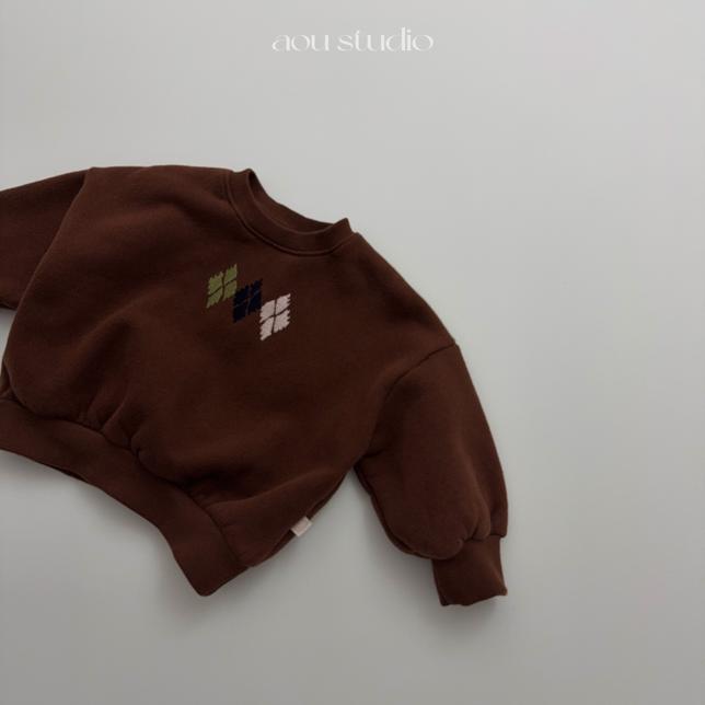 Aou Studio - Korean Baby Fashion - #smilingbaby - Argyle Sweatshirt - 5