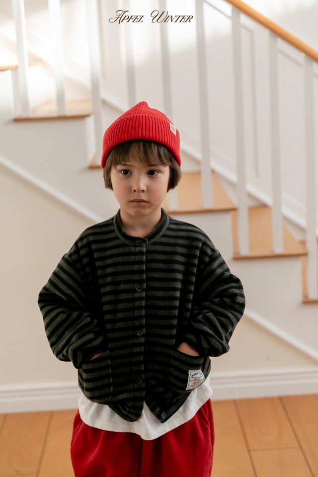 Apfel - Korean Children Fashion - #fashionkids - Popo Line Cardigan - 7