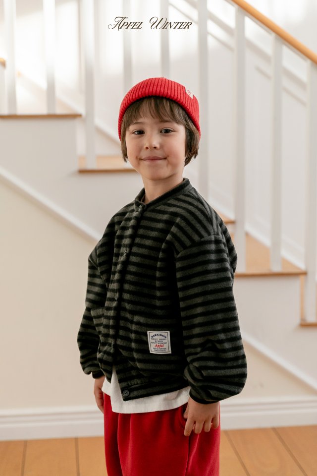Apfel - Korean Children Fashion - #kidsshorts - Popo Line Cardigan - 8