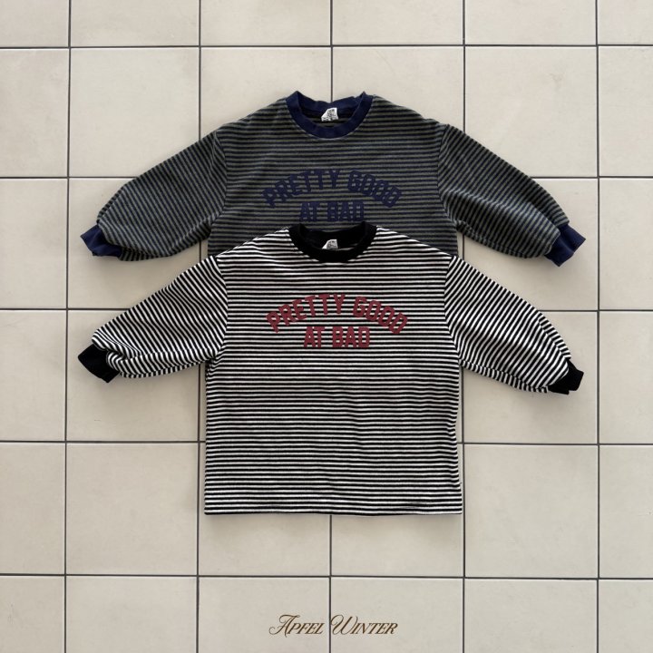 Apfel - Korean Children Fashion - #kidsshorts - Cloud Stripe Tee
