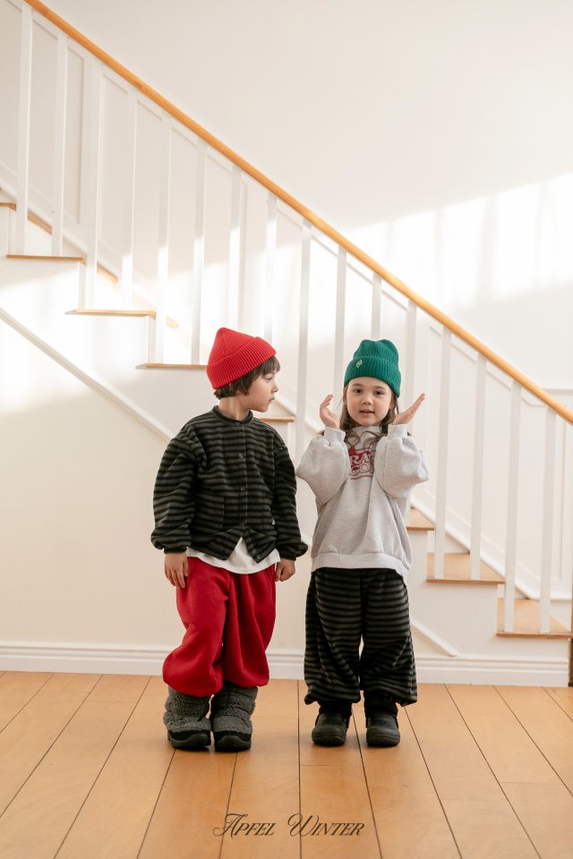Apfel - Korean Children Fashion - #magicofchildhood - Popo Line Jogger Pants - 9
