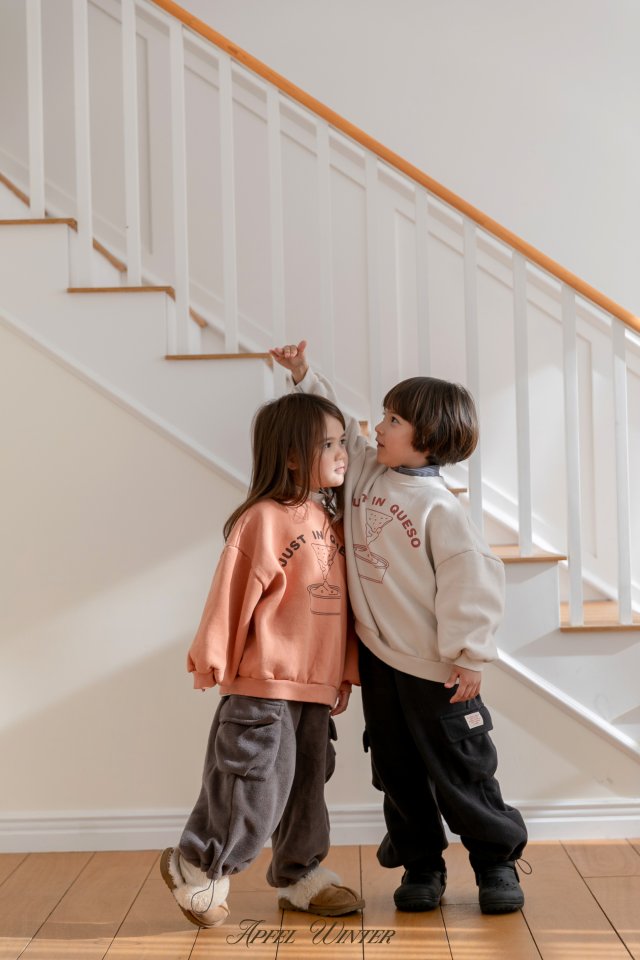 Apfel - Korean Children Fashion - #toddlerclothing - Peach Pop Sweatshirt - 4