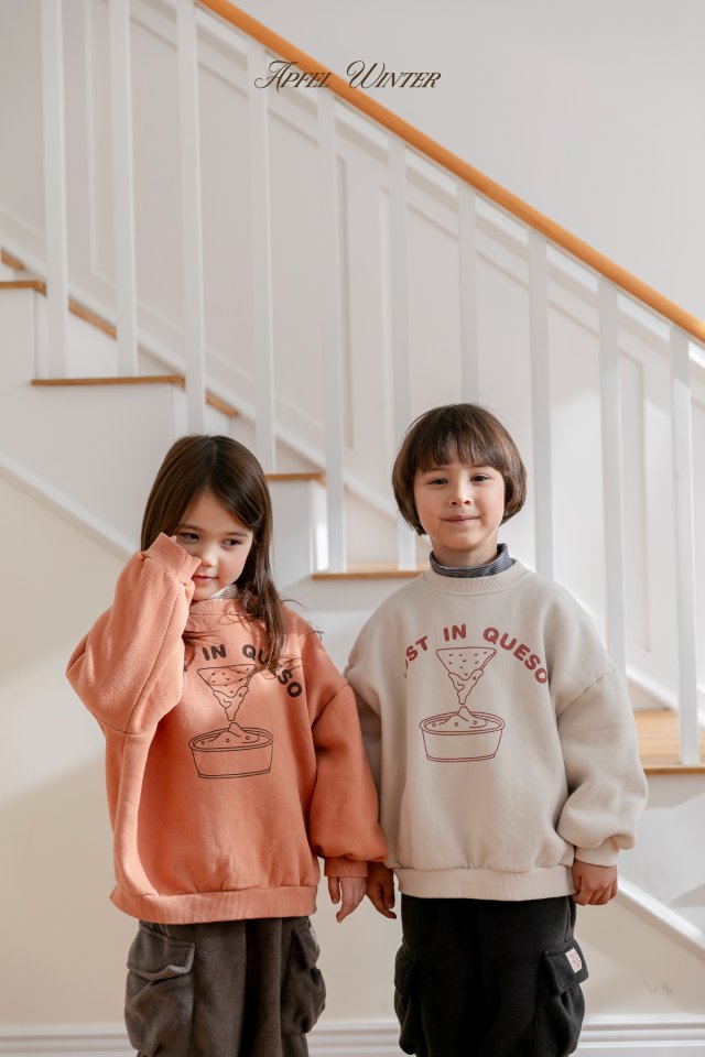 Apfel - Korean Children Fashion - #toddlerclothing - Peach Pop Sweatshirt - 3