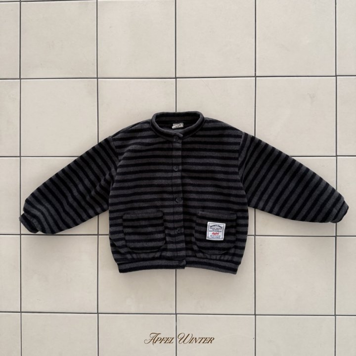 Apfel - Korean Children Fashion - #toddlerclothing - Popo Line Cardigan
