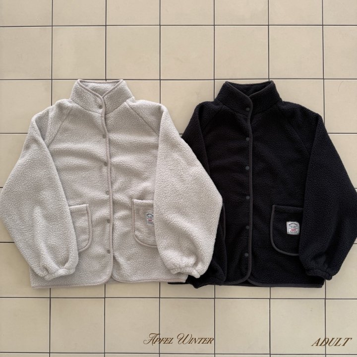 Apfel - Korean Women Fashion - #momslook - Bagel Fleece Jacket (Adult)
