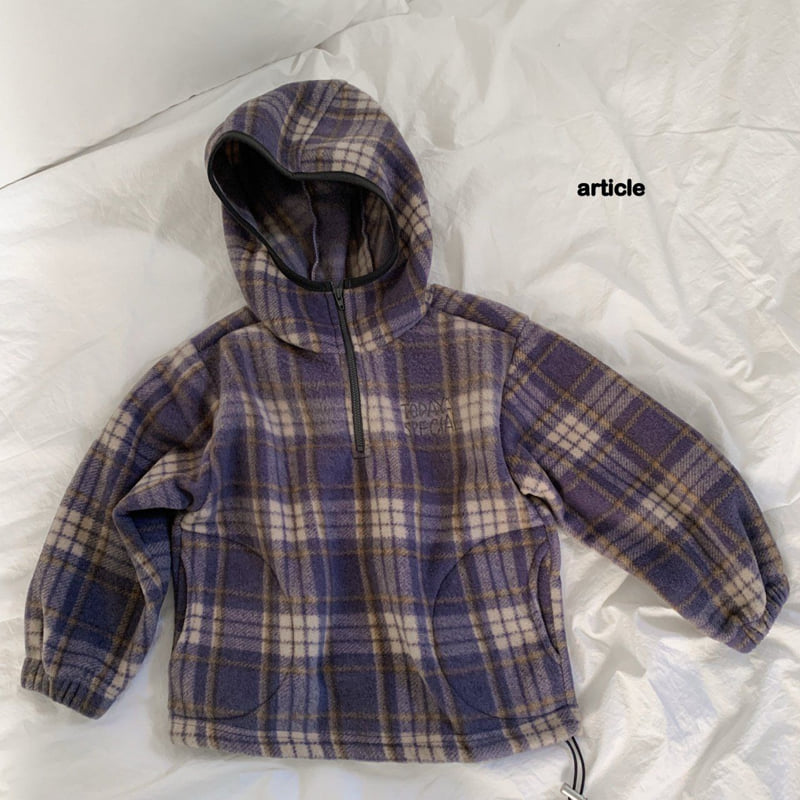 Article - Korean Children Fashion - #prettylittlegirls - Check Check Fleece Jacket - 4