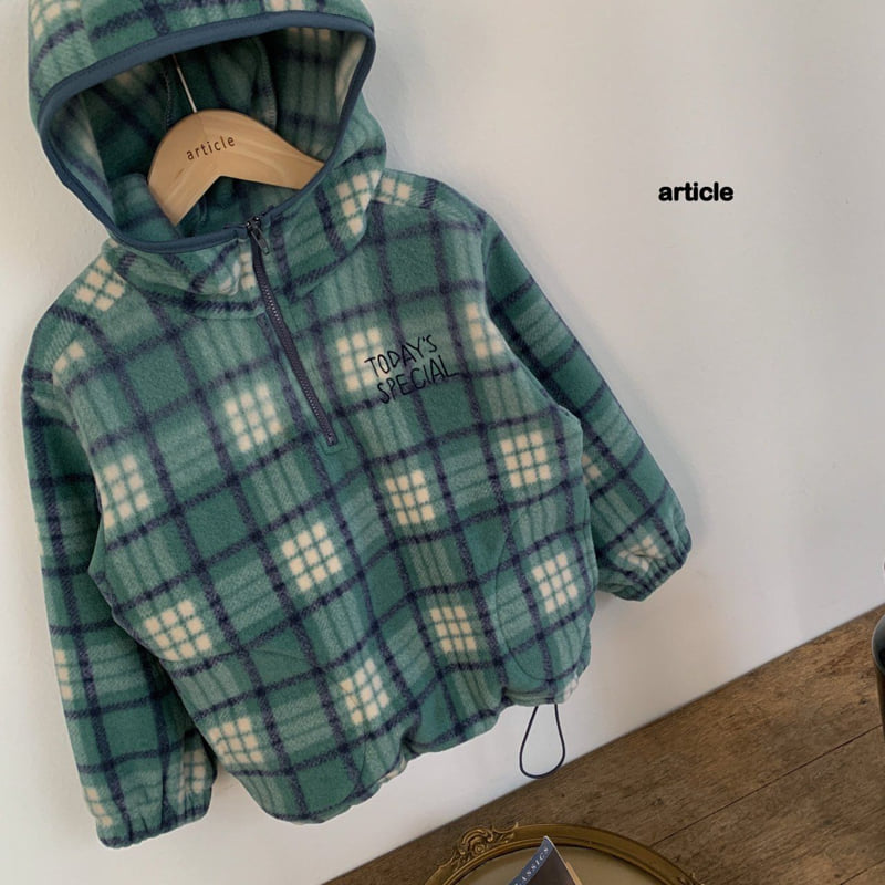 Article - Korean Children Fashion - #childofig - Check Check Fleece Jacket - 5