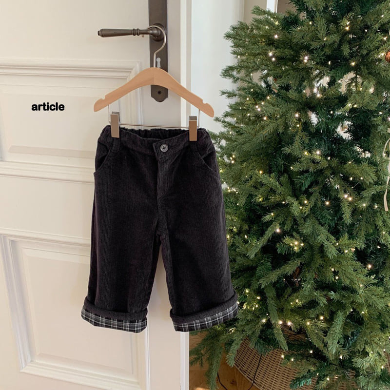 Article - Korean Children Fashion - #childrensboutique - Dobby Roll Up Pants - 7