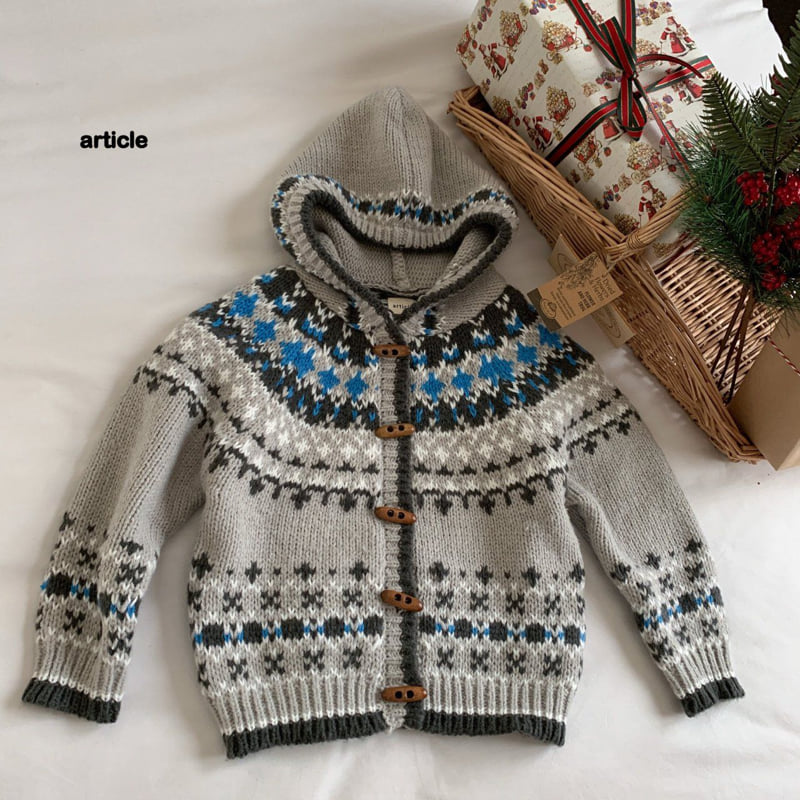 Article - Korean Children Fashion - #childrensboutique - Nordic Duffel Hood Knit - 3