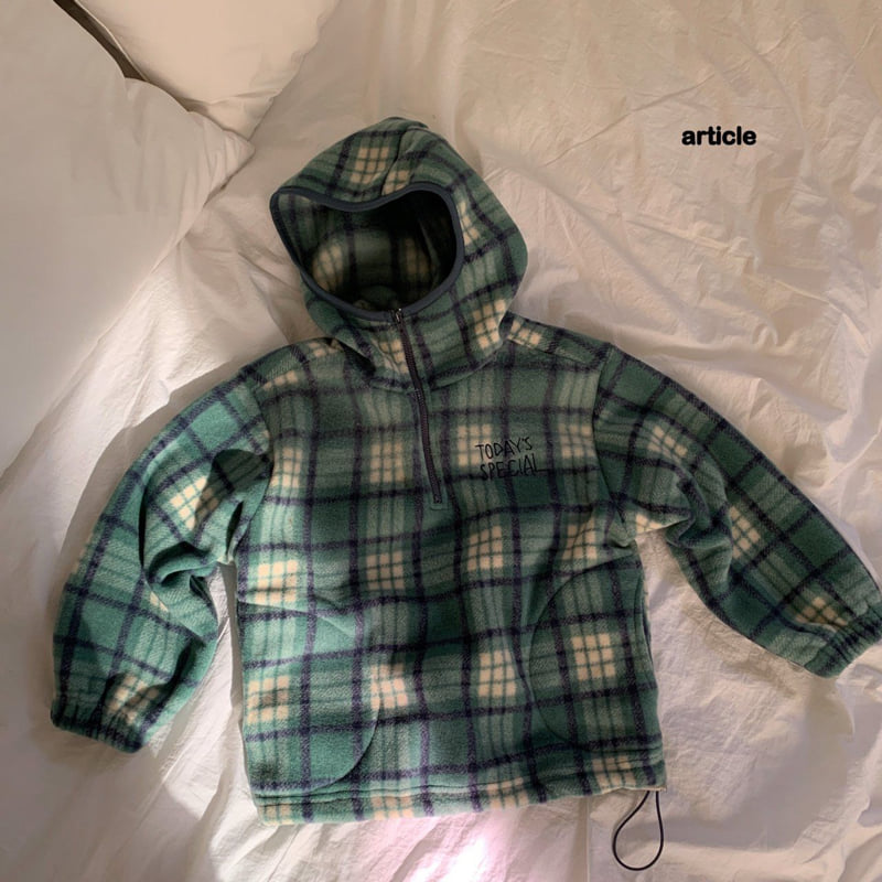 Article - Korean Children Fashion - #childrensboutique - Check Check Fleece Jacket - 6