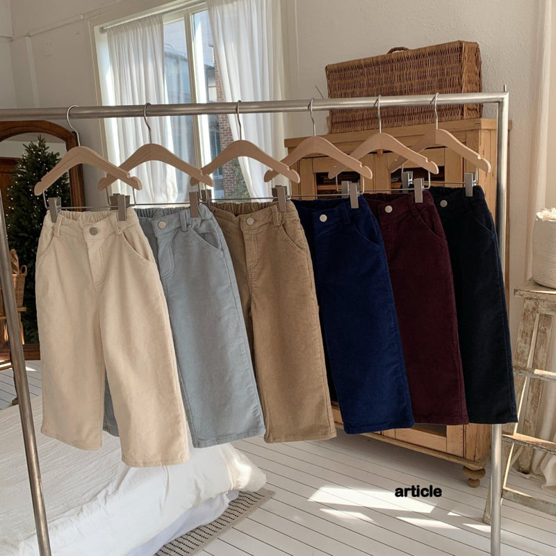 Article - Korean Children Fashion - #designkidswear - Milk Corduroy Pants