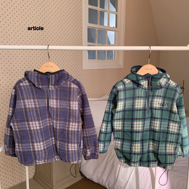 Article - Korean Children Fashion - #designkidswear - Check Check Fleece Jacket - 7