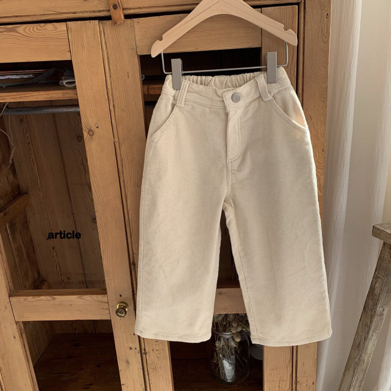 Article - Korean Children Fashion - #discoveringself - Milk Corduroy Pants - 2