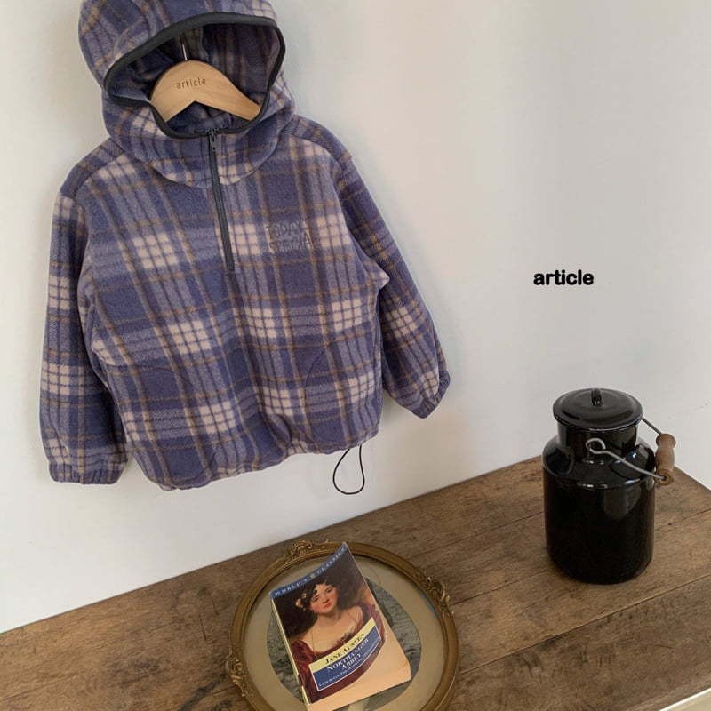Article - Korean Children Fashion - #minifashionista - Check Check Fleece Jacket - 2