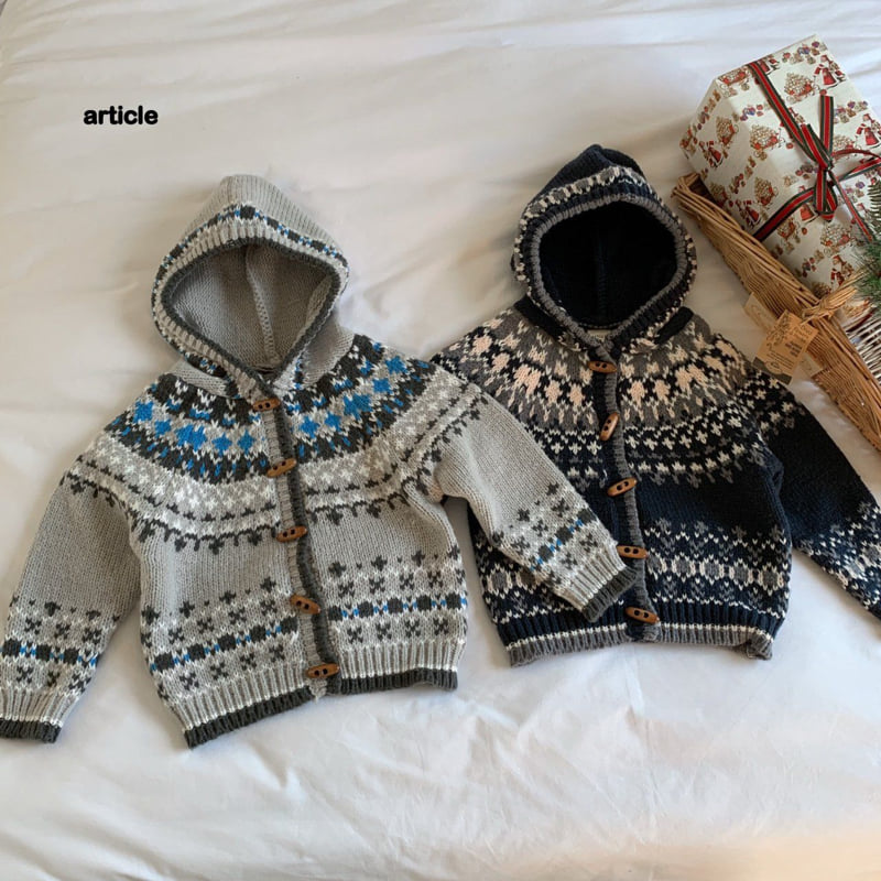 Article - Korean Children Fashion - #stylishchildhood - Nordic Duffel Hood Knit