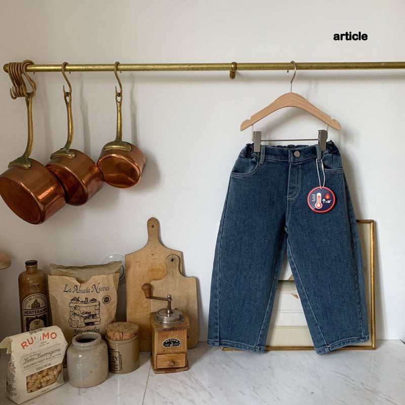 Article - Korean Children Fashion - #toddlerclothing - Leaf Curved Denim Pants - 2