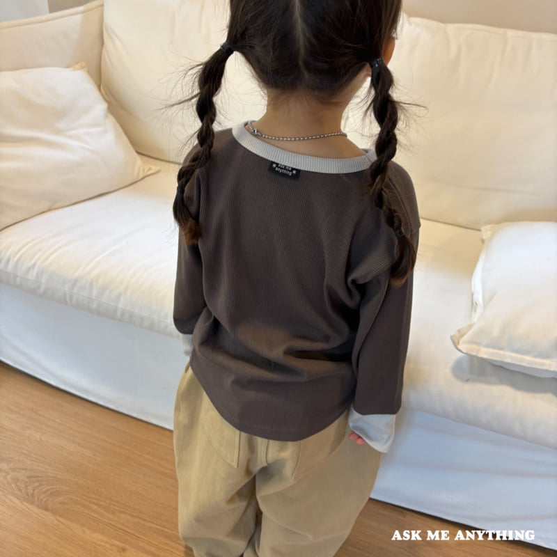 Ask Me Anything - Korean Children Fashion - #childofig - Chacha Ribbed Tee - 3