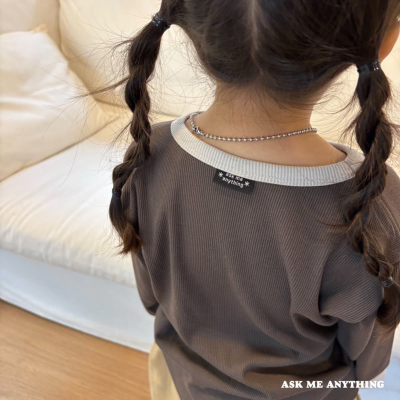 Ask Me Anything - Korean Children Fashion - #childofig - Chacha Ribbed Tee - 4