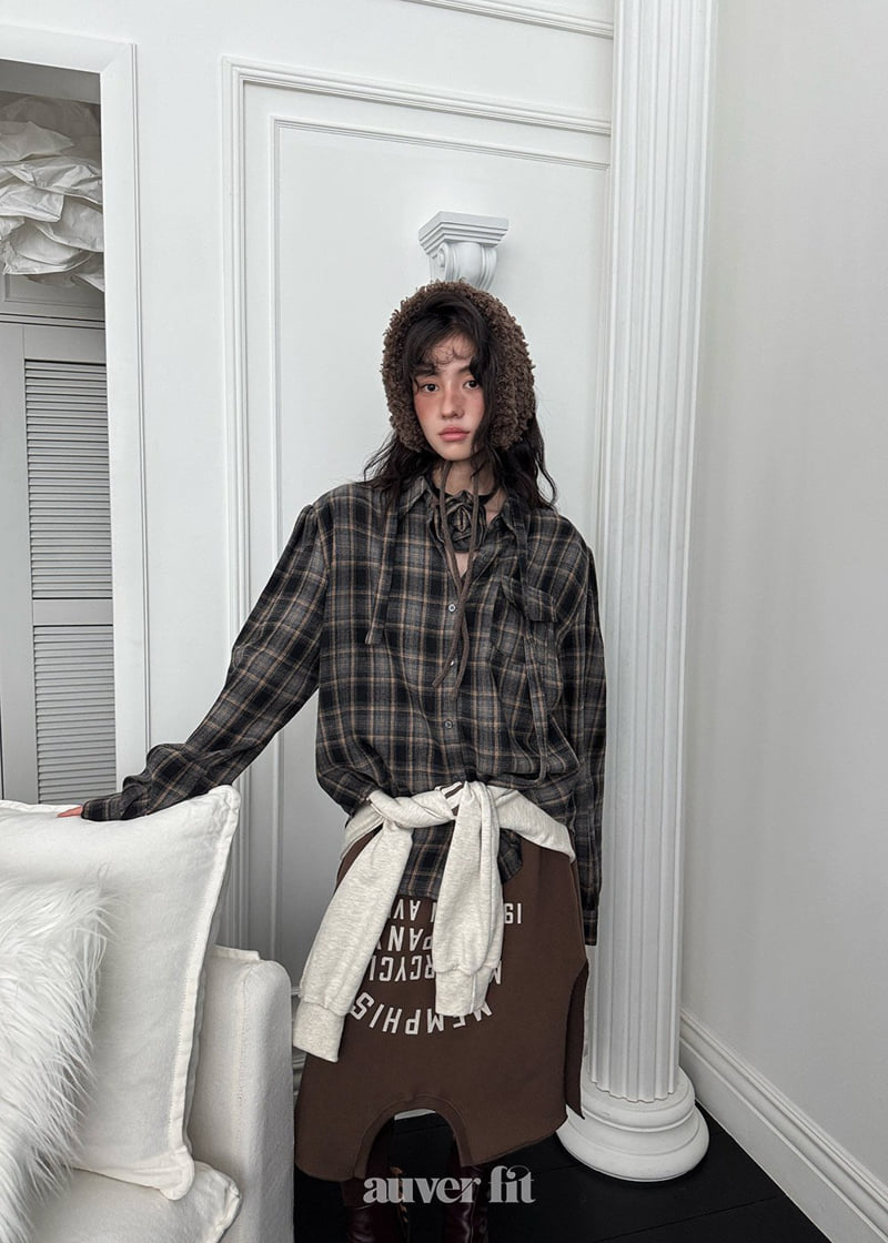 Auver_Fit - Korean Women Fashion - #momslook - Kosachi Check Shirt - 5