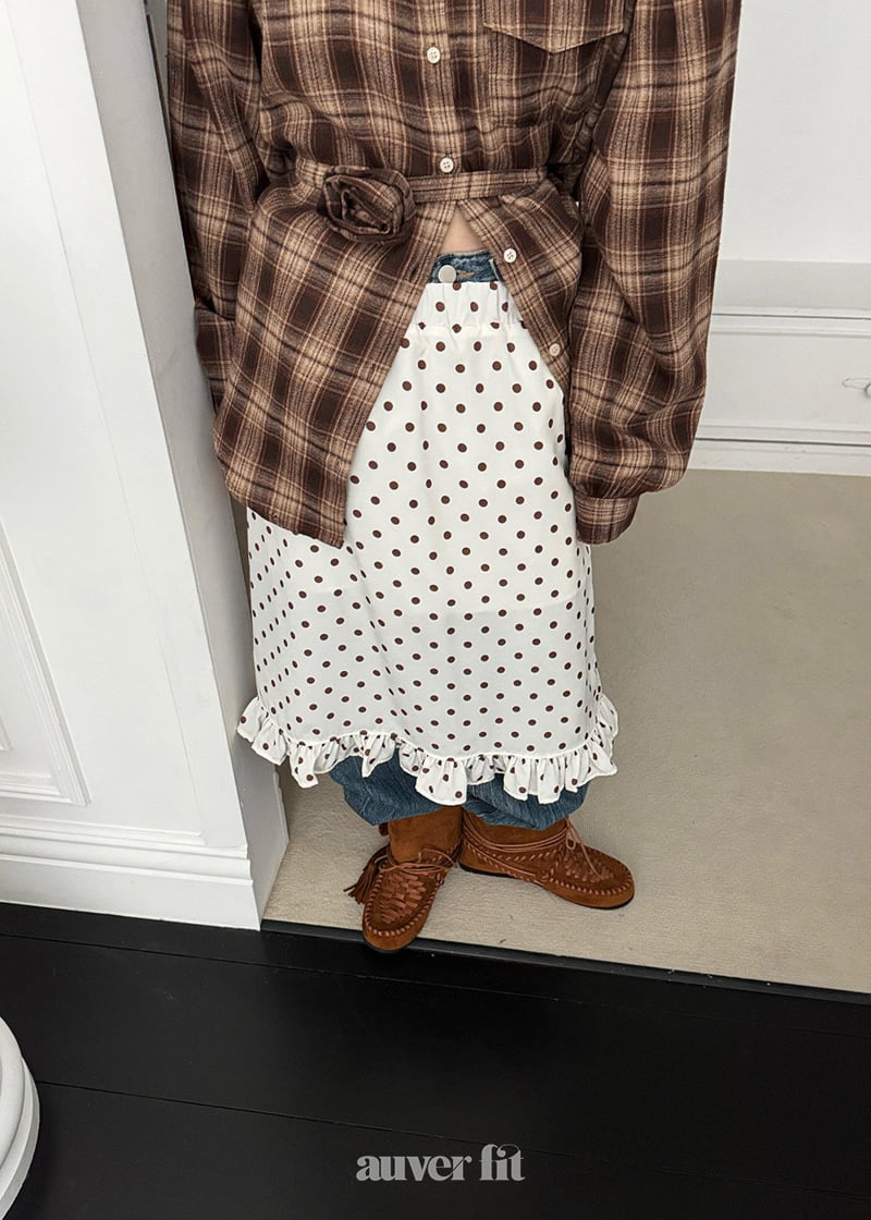 Auver_Fit - Korean Women Fashion - #momslook - Dot Frill Skirt - 10