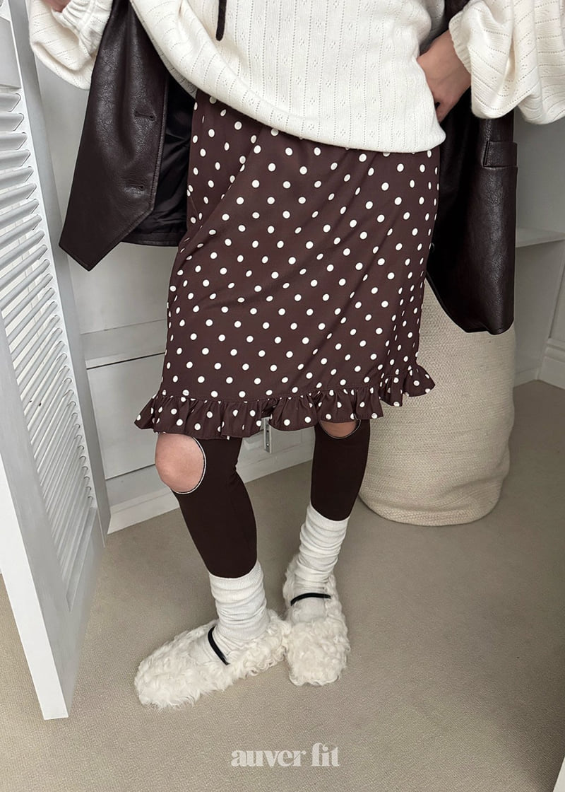 Auver_Fit - Korean Women Fashion - #momslook - Dot Frill Skirt - 8
